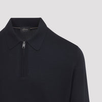 Brioni Long Sleeves Zip Polo Men