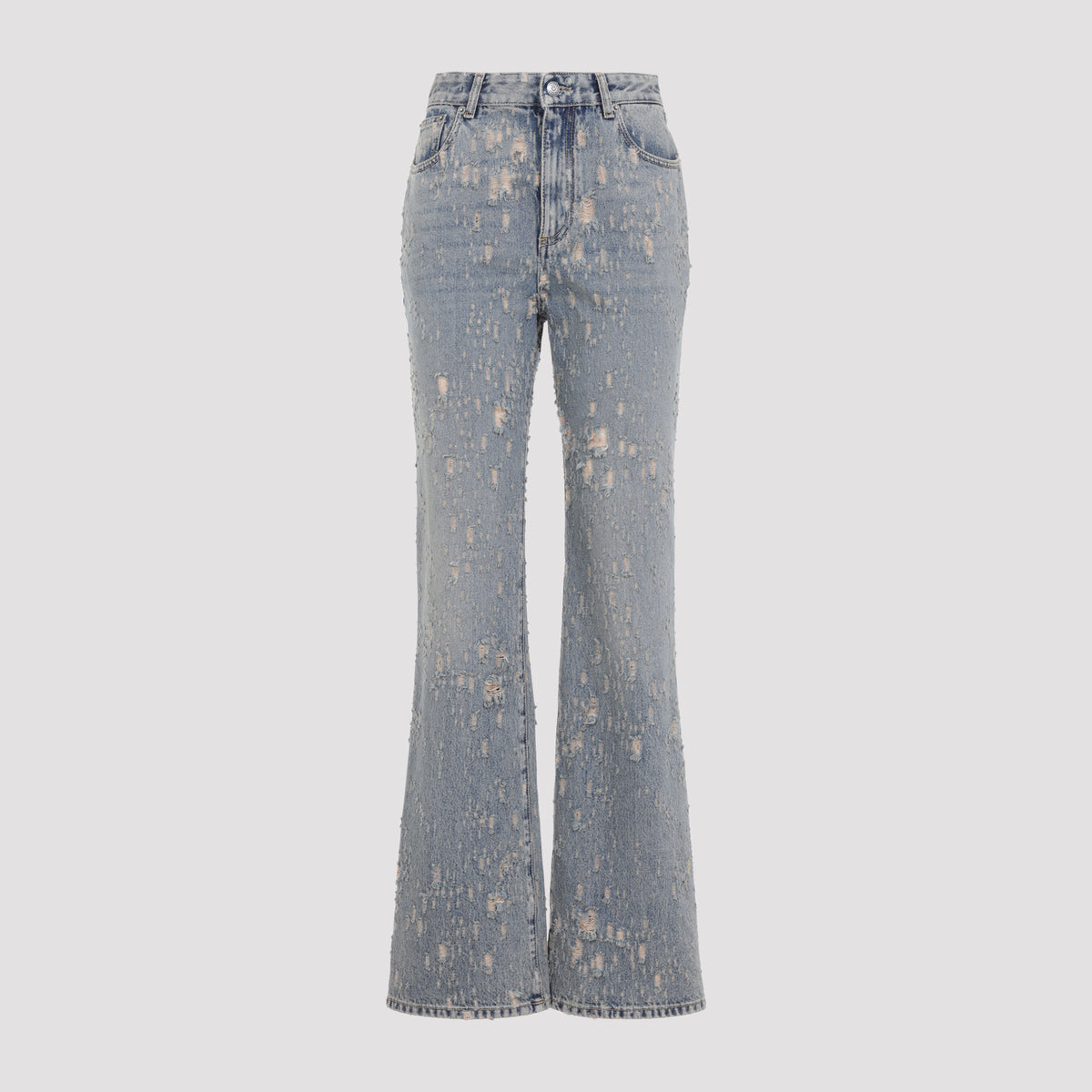 Alexander Mcqueen Distressed Flared Jeans Women