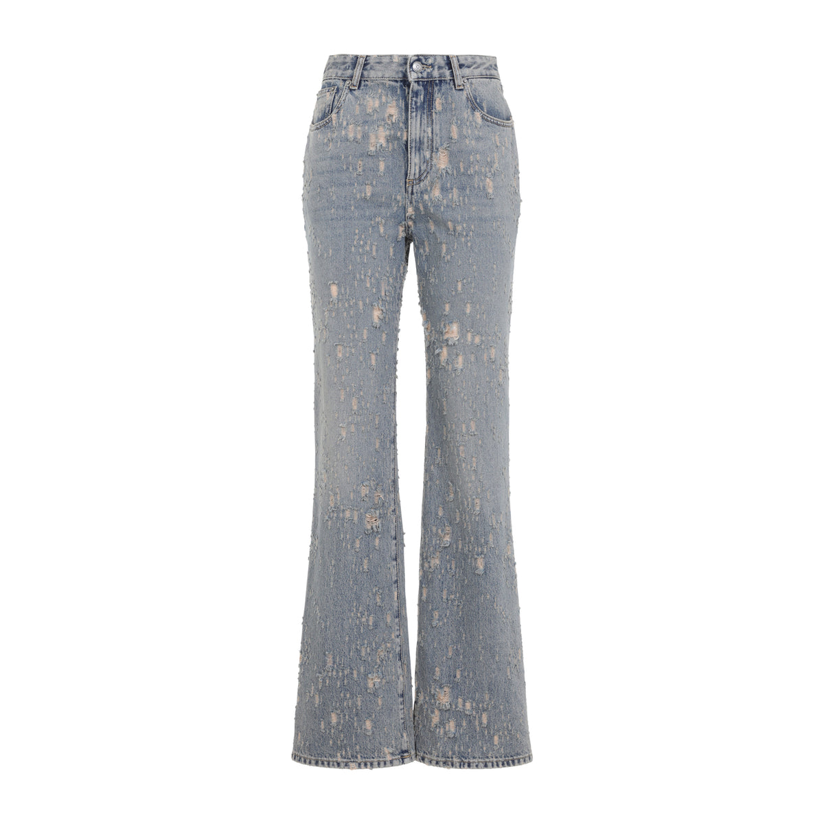Alexander Mcqueen Distressed Flared Jeans Women