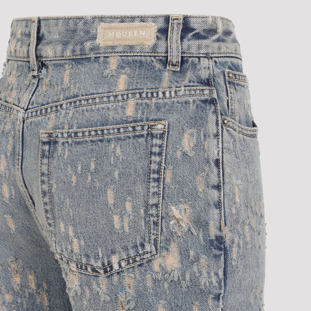 Alexander Mcqueen Distressed Flared Jeans Women