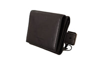 Dolce & Gabbana Dolce & Gabbana Black Leather Trifold Purse Belt Multi Kit Women's Wallet
