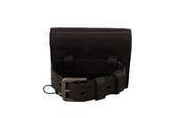 Dolce & Gabbana Dolce & Gabbana Black Leather Trifold Purse Belt Multi Kit Women's Wallet