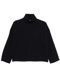BRUNELLO CUCINELLI Brunello Cucinelli Women Sequin-Embellished Ribbed Cashmere Turtleneck