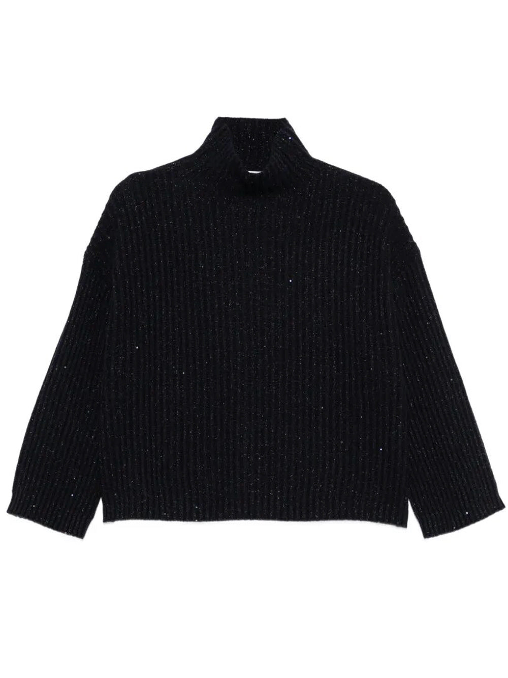 BRUNELLO CUCINELLI Sequin-Embellished Ribbed Cashmere Turtleneck Women