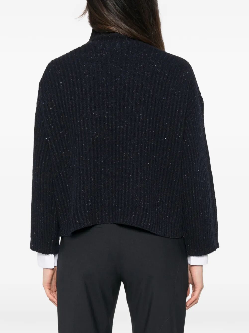 BRUNELLO CUCINELLI Brunello Cucinelli Women Sequin-Embellished Ribbed Cashmere Turtleneck