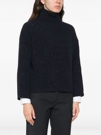 BRUNELLO CUCINELLI Brunello Cucinelli Women Sequin-Embellished Ribbed Cashmere Turtleneck