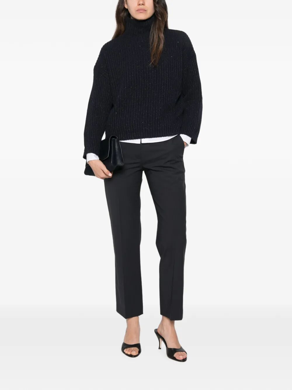 Brunello Cucinelli Women Pressed-Crease Wool Trousers