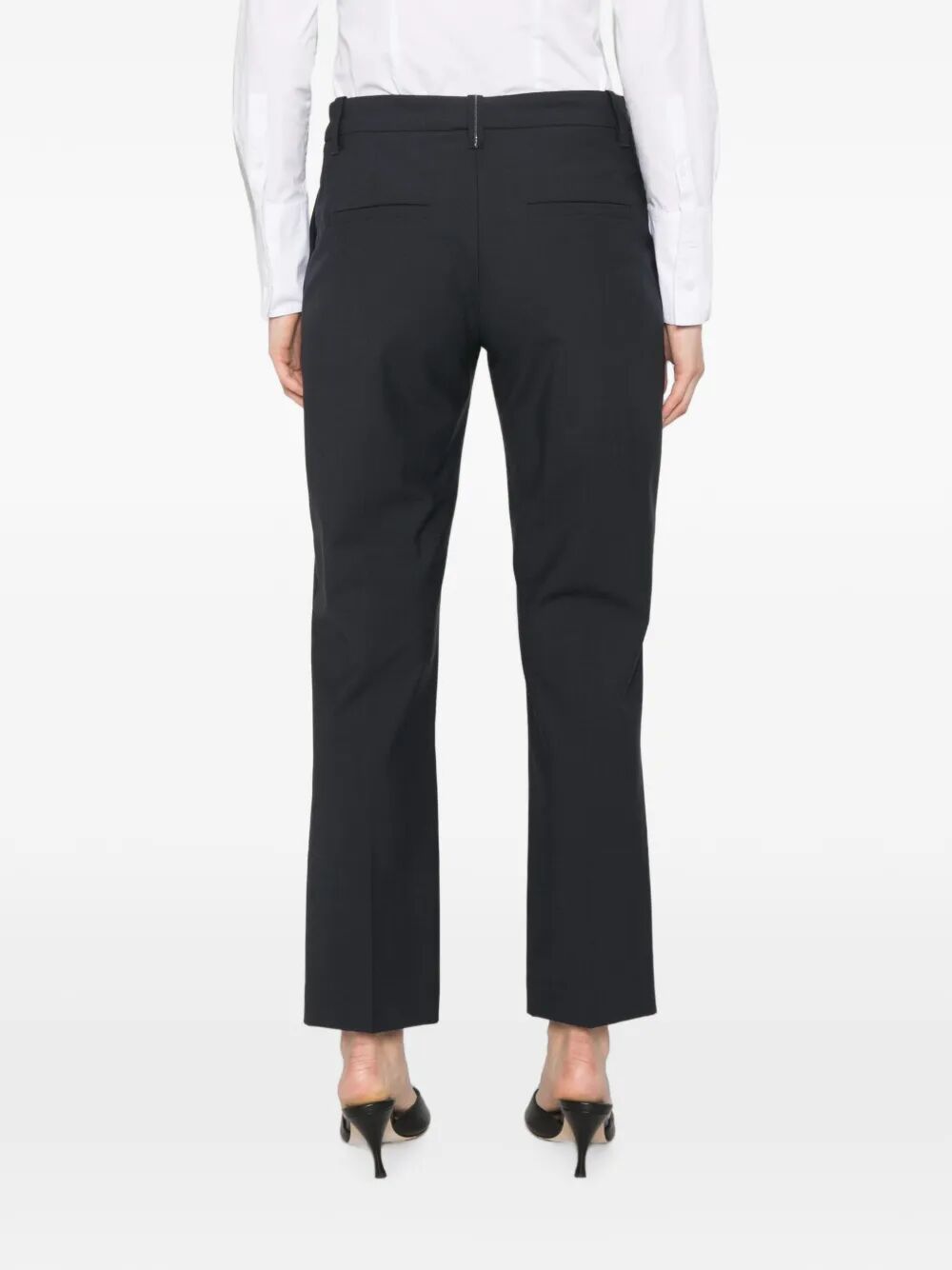 Brunello Cucinelli Women Pressed-Crease Wool Trousers