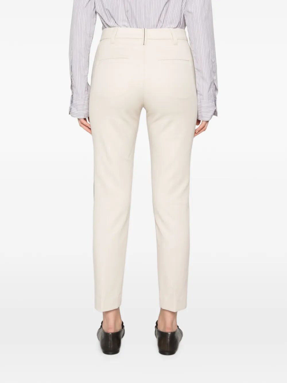 Brunello Cucinelli Women Tapered Leg Cotton Trousers