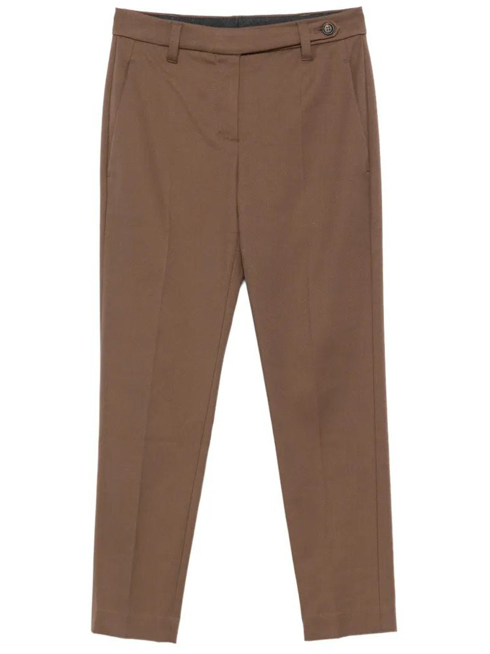 Brunello Cucinelli Women Tapered Leg Cotton Trousers