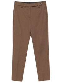 Brunello Cucinelli Women Tapered Leg Cotton Trousers