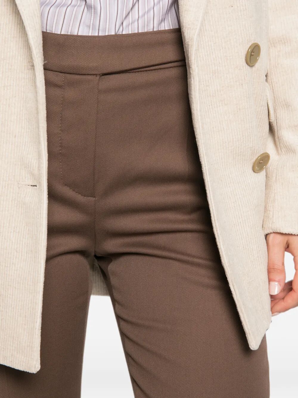 Brunello Cucinelli Women Tapered Leg Cotton Trousers