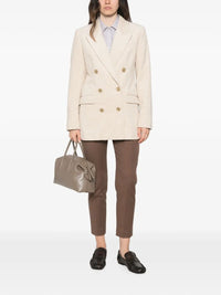 Brunello Cucinelli Women Tapered Leg Cotton Trousers