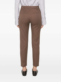 Brunello Cucinelli Women Tapered Leg Cotton Trousers