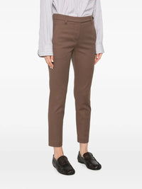 Brunello Cucinelli Women Tapered Leg Cotton Trousers