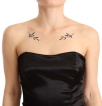Dolce & Gabbana Black Silk Stretch Sheath Mermaid Gown Women's Dress