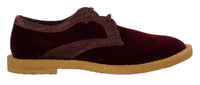Dolce & Gabbana Dolce & Gabbana Bordeaux Velvet Exotic Leather Men's Shoes