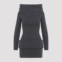 Jean Paul Gaultier Leather Tag Details Short Dress Women
