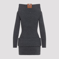 Jean Paul Gaultier Leather Tag Details Short Dress Women