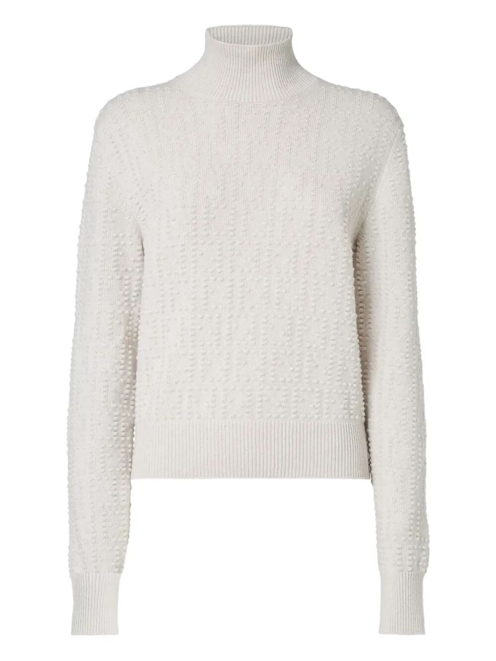 FENDI High-Neck Wool And Cashmere Jumper With Ff Polka Dot Embroidery Women