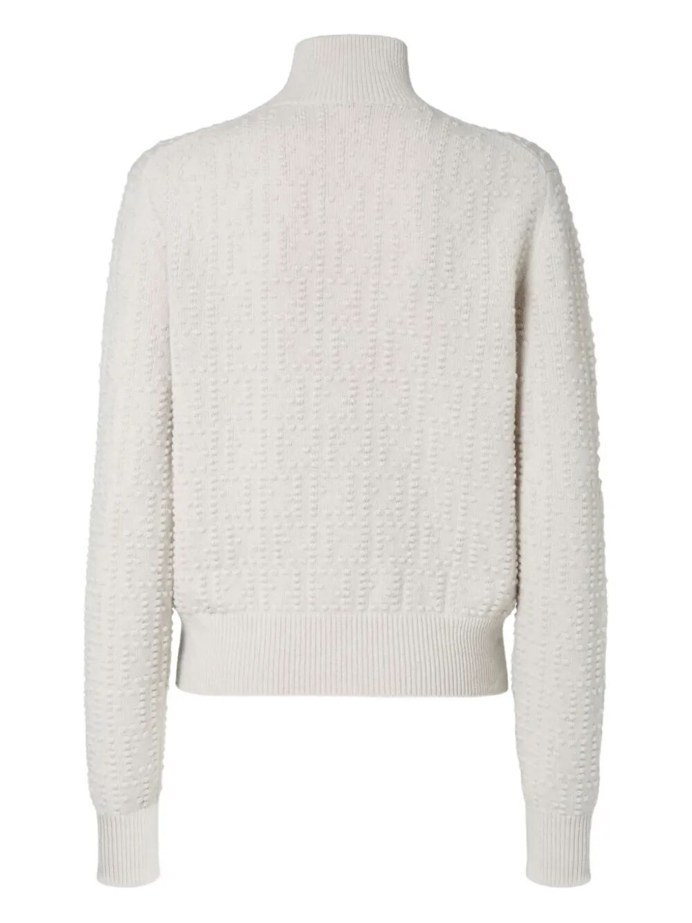 FENDI High-Neck Wool And Cashmere Jumper With Ff Polka Dot Embroidery Women