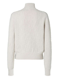 FENDI High-Neck Wool And Cashmere Jumper With Ff Polka Dot Embroidery Women