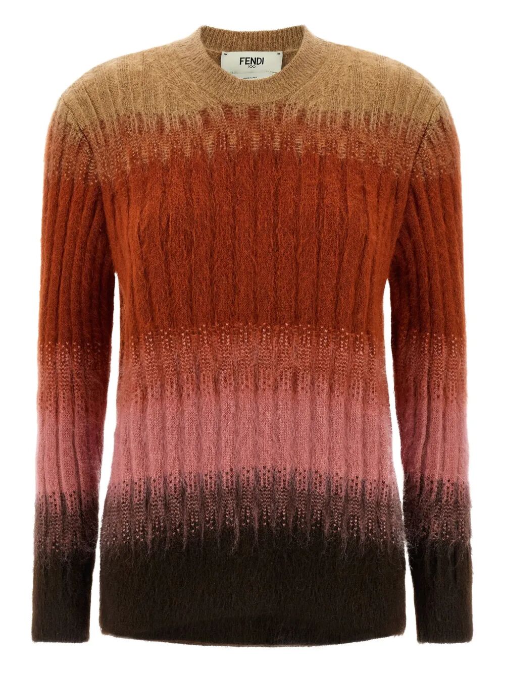 FENDI Gradient Mohair And Wool Fitted Jumper Women