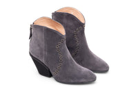 Hogan Eyelet-Embellished Suede Boots