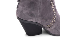 Hogan Eyelet-Embellished Suede Boots