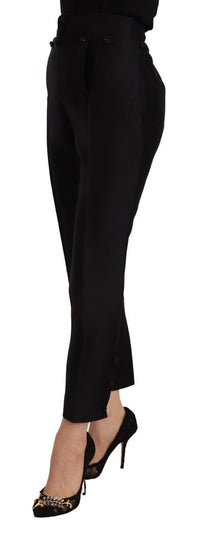Dsquared² Black Wool High Waist Skinny Women Women's Pants