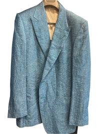 Tom Ford Men's Turquoise 60% Linen & 40% Silk Fit A Jacket