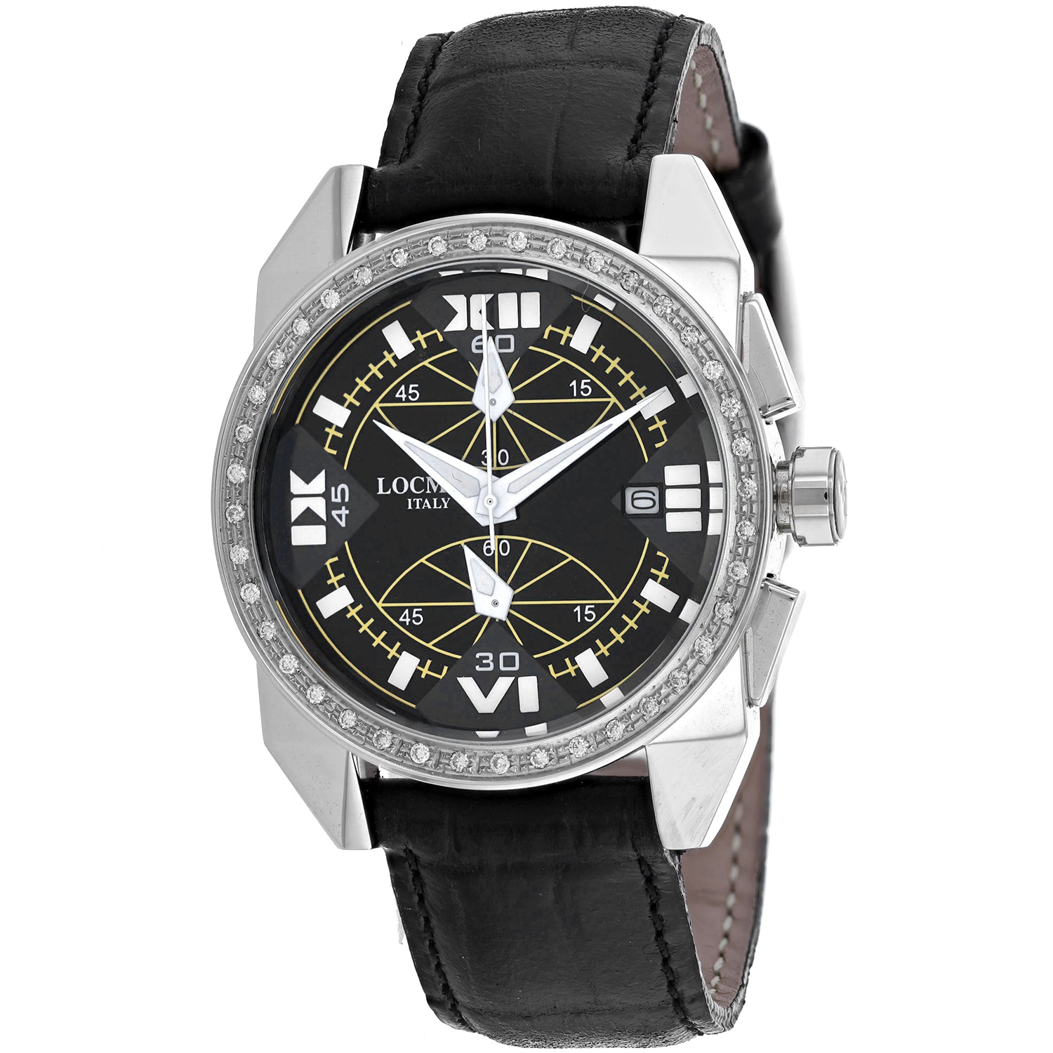 Locman Women's Diamond Cavallo Pazzo Black Dial Watch - 161BKWHD/BK LEAL