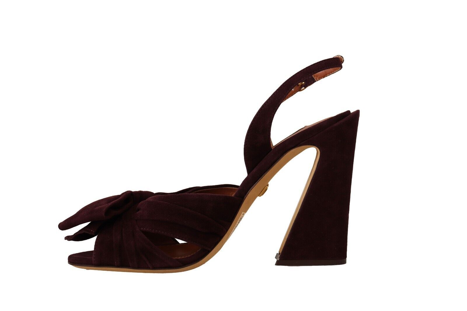 Dolce & Gabbana Elegant Purple Suede Heels Women's Sandals