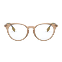 Burberry Burberry Eyeglasses Oval Full Rim, Transparent Brown Frame and Clear Demo Lenses Lens BE23183856