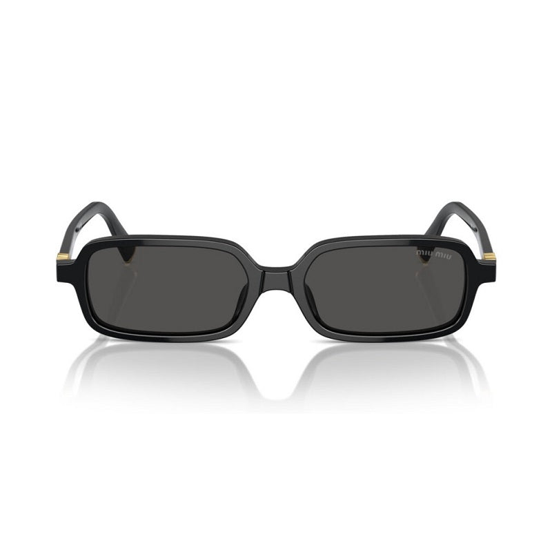 Miu Miu Sunglasses Rectangle Full Rim, Black Frame and Olive Green Lens MU11ZSF16K07O