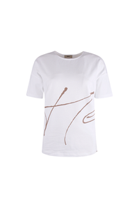 Herno Women T-Shirt Jg000178D-52009 Open White