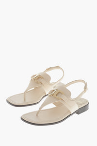 Ferragamo Gancini-Buckle Leather Sandals
