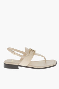Ferragamo Gancini-Buckle Leather Sandals