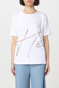 Herno Women T-Shirt Jg000178D-52009 Open White