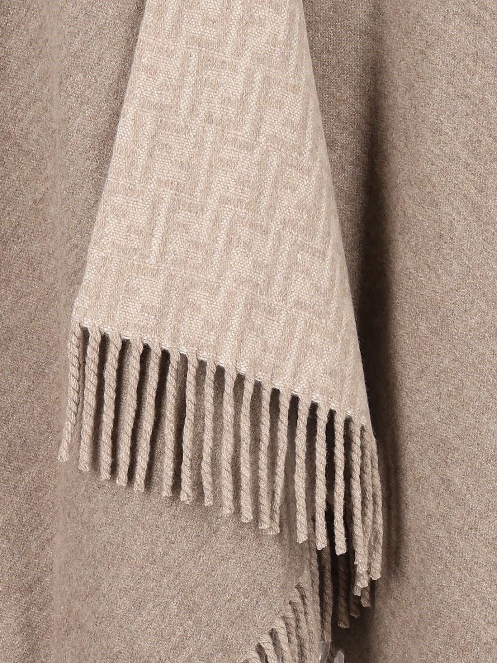 Fendi Women Ff Zucca Wool And Cashmere Poncho
