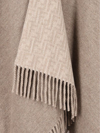 Fendi Women Ff Zucca Wool And Cashmere Poncho