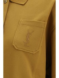 Saint Laurent Women Cassandre Oversized Piqué Polo