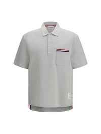 THOM BROWNE Thom Browne Men Short-Sleeve Polo With Chest Pocket