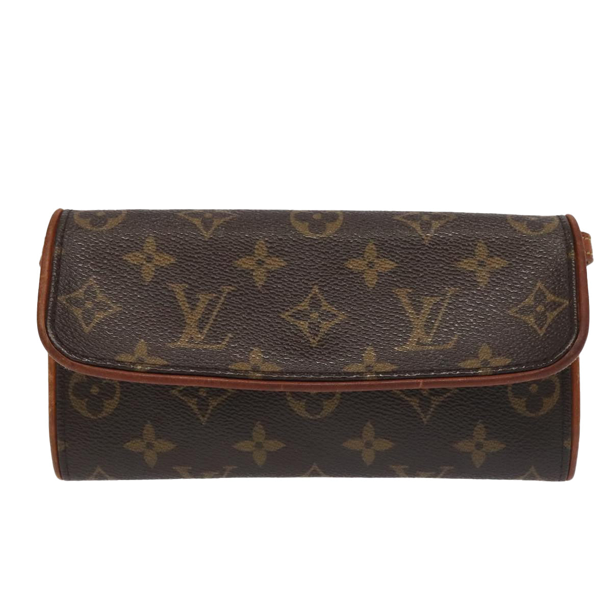 Louis Vuitton Twin Brown Canvas Clutch Bag (Pre-Owned)