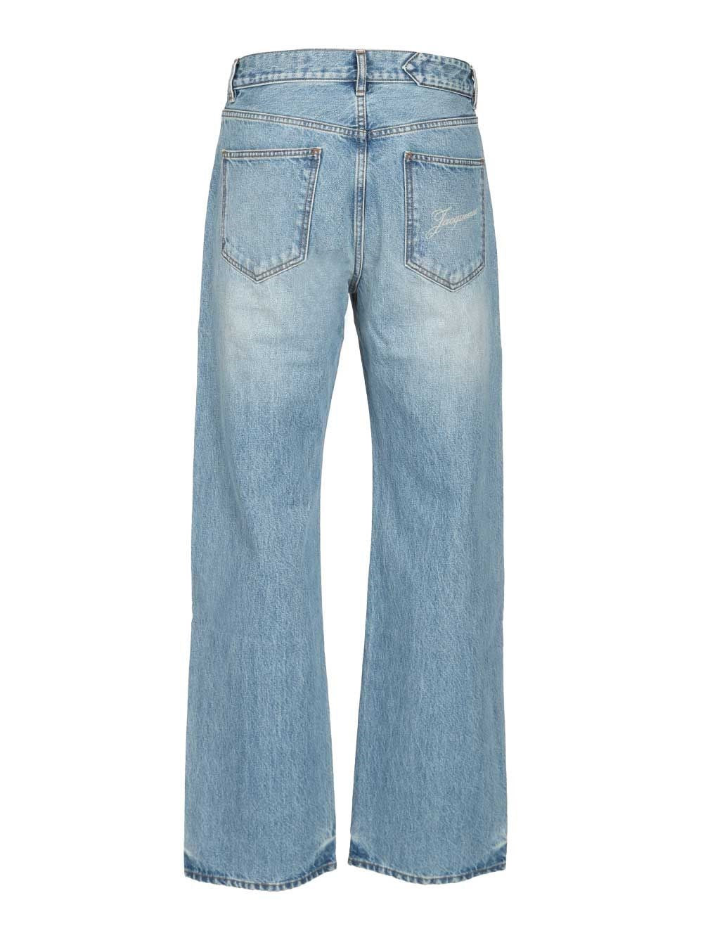 Jacquemus Men Straight Jeans In De-Nîmes Denim