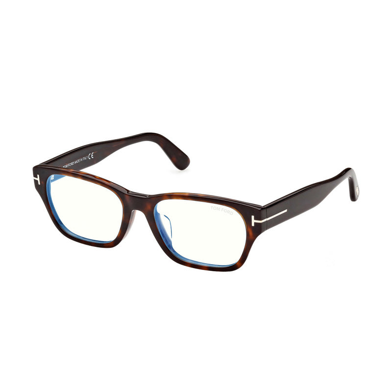 Tom Ford Tom Ford Eyeglasses Rectangle Full Rim, Dark Havana Frame and Clear Demo Lenses Lens FT5781-D-B052