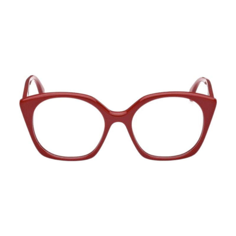 Max Mara Max Mara Eyeglasses Square Full Rim, Shiny Black Frame and Clear Demo Lenses Lens MM5082001