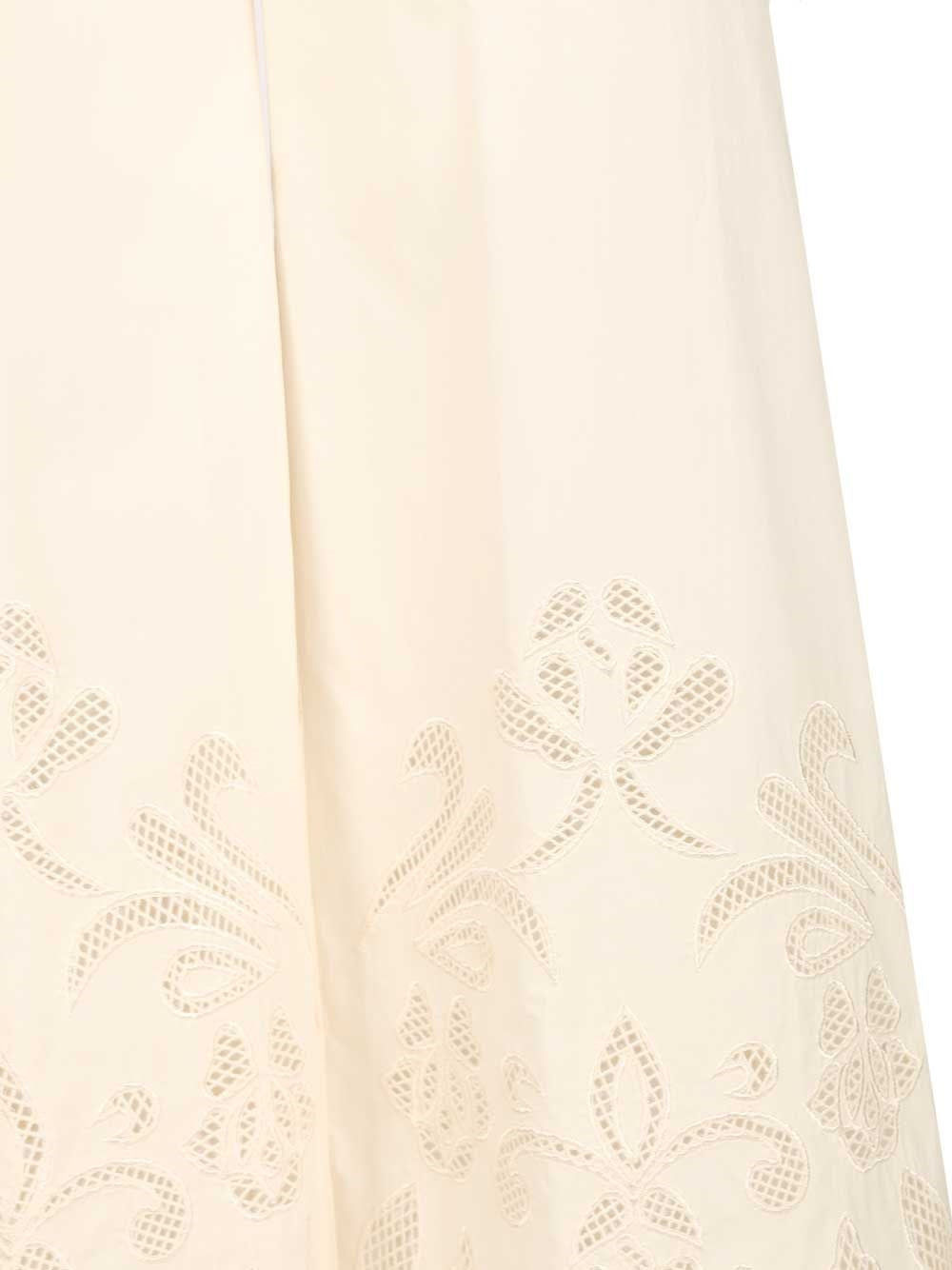 Forte_forte Forte_Forte Women "Lunamaris" Embroidery Co Popline Cropped Pants