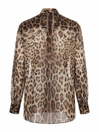 Dolce & Gabbana Women Leo-Print Georgette Shirt