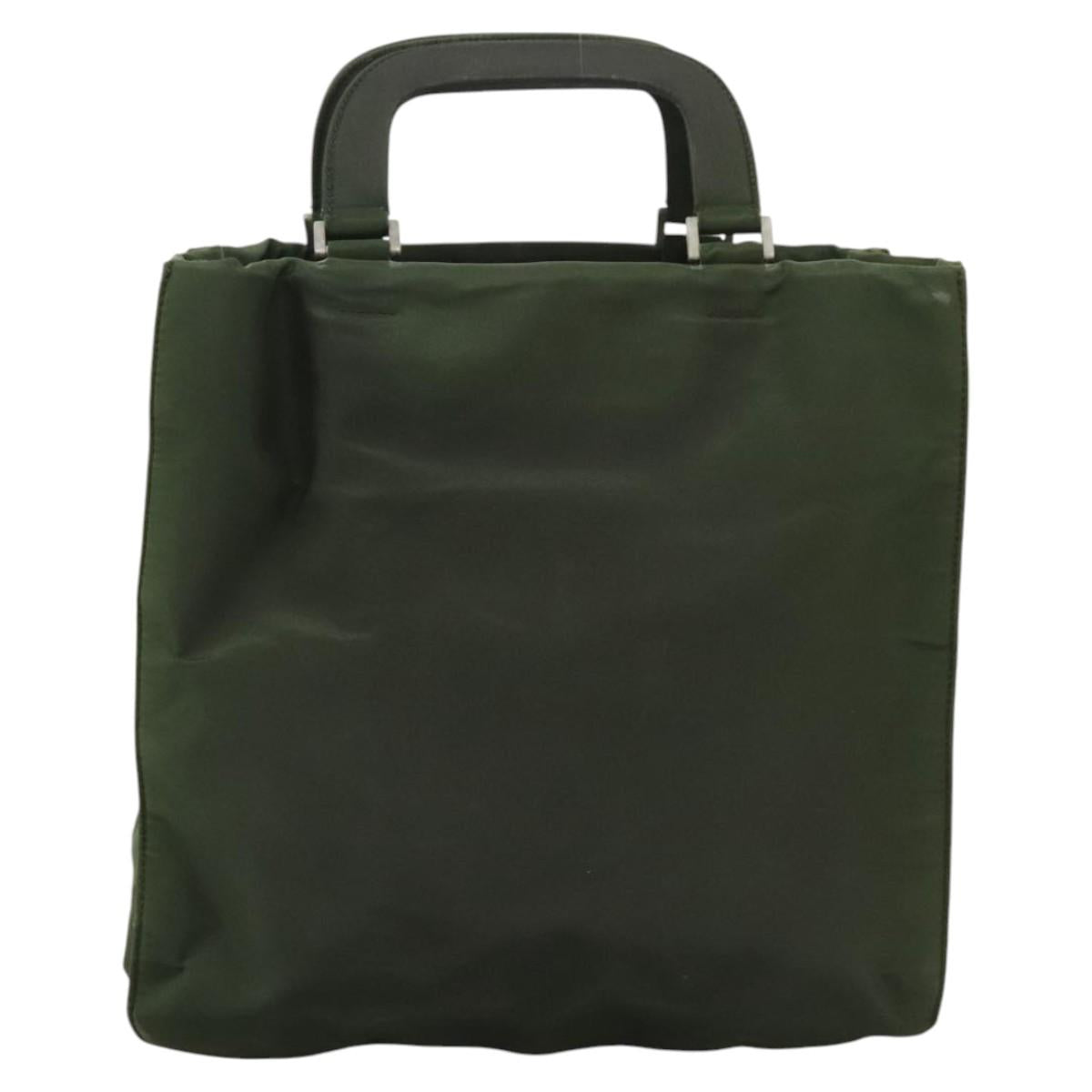 Prada Tessuto Green Synthetic Handbag (Pre-Owned)